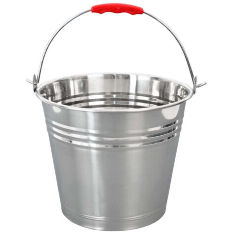 Seau en acier inoxydable avec poignée pour eau 12 L (1/5)