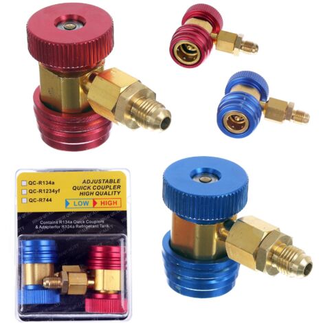 Testeur de climatisation pour réfrigérant R1234YF - Connecteurs rapides BAS + HAUT (1/4)