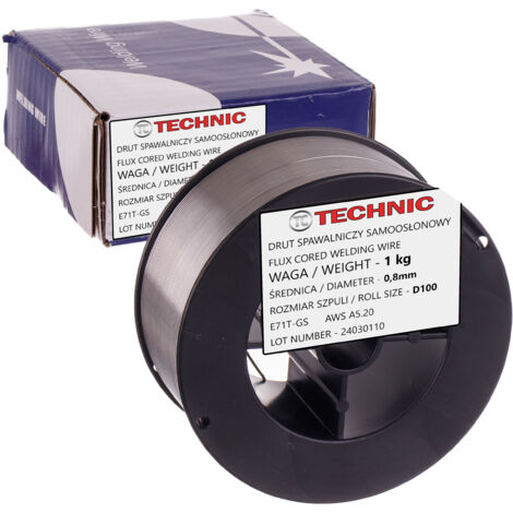 Fil de soudage autoprotégé MIG/MAG 0,8 mm 1 kg pour soudage de l'acier