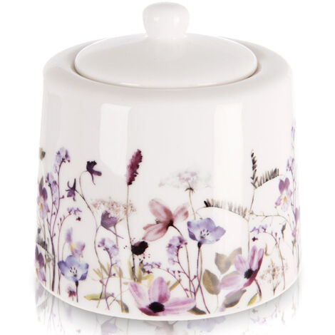 Sucrier en porcelaine décoré de fleurs, 320 ml (1/2)