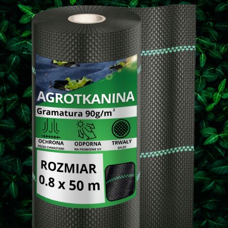 Tapis de paillis agrotextile anti-mauvaises herbes 90 g 0,8 x 50 m résistant (1/5)