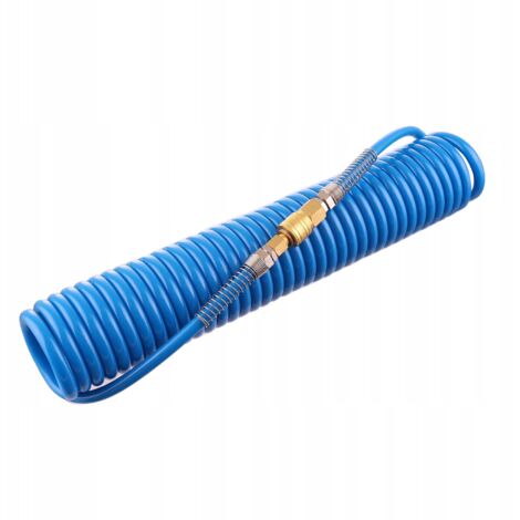 Tuyau spiralé 8x12 15m en polyuréthane pour compresseur, raccords rapides en laiton