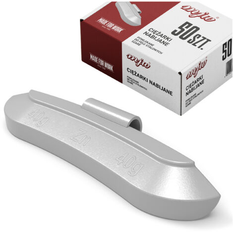 Poids d'équilibrage adhésifs en zinc pour jantes en acier 40 g, 50 pièces (1/3)