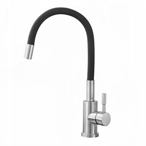 Robinet de cuisine flexible Nayes avec bec noir (1/5)