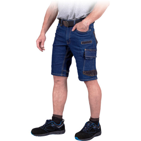 Pantalon de protection court en jean - Cordura® et stretch - Éléments réfléchissants, taille L (1/5)