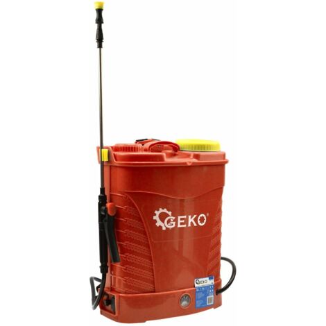Pulvérisateur à dos à batterie 16 L – Pression 1,5-4 bar – Lance télescopique 44-117 cm – Débit max élevé – Idéal pour serres et espaces confinés – Geko