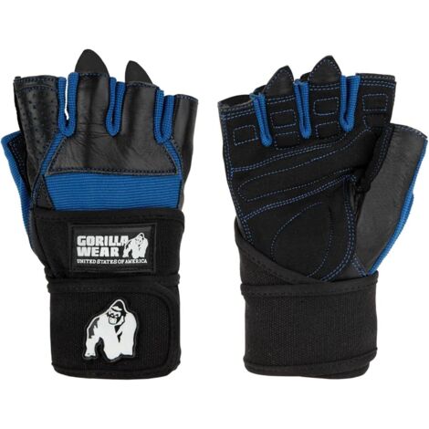 Gants Gorilla Wear Dallas Wrap, taille 3XL, noir et bleu