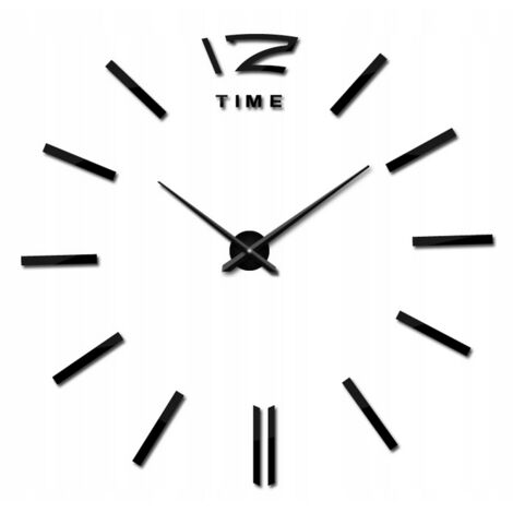 Horloge murale noire TG60136-2 (1/4)
