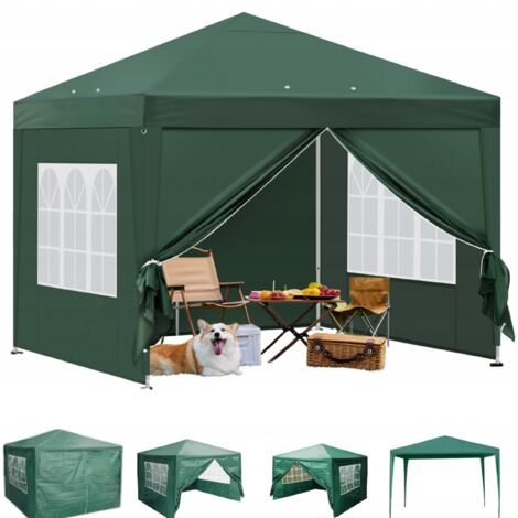 TG77595-1 PAVILLON DE JARDIN 4 PAROIS GAZEBO DE JARDIN FÊTES COMMERCIALES (1/5)