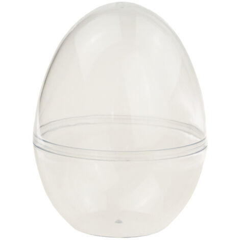 TG60437 ŒUF EN ACRYLIQUE TRANSPARENT PLIABLE ŒUF DE 12 CM EN PLASTIQUE, POSANT SUR PLACE (1/5)