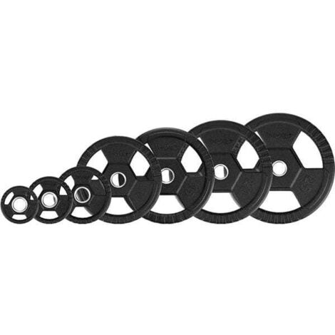 Disque olympique noir recouvert de caoutchouc TOH HMS TOH05 5 kg HMS