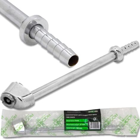 Embout de gonflage de pneu ROCKFORCE 9x180mm, raccord rapide en acier (1/5)