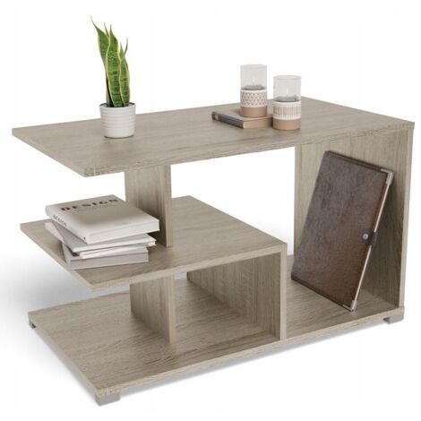 Table Basse TEXAS Chêne de Sonoma - Table de salon Style contemporain - 90 x 51 x 55 cm (1/4)