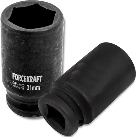 Douille à impact profonde FORCEKRAFT 31 mm 3/4" 6 pans (1/5)