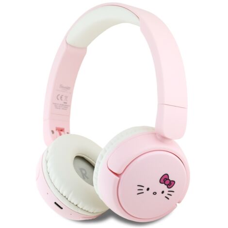 Casque Bluetooth supra-auriculaire rose avec logo Hello Kitty (1/5)