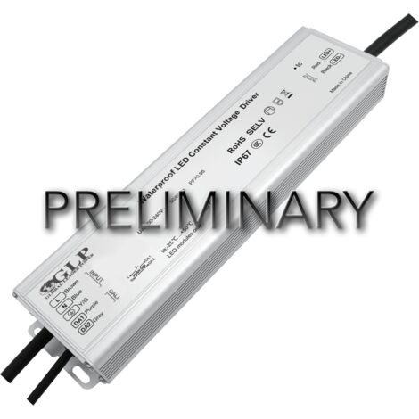 GEMC-75-12-DA : Driver LED GLP 12 V/6,25 A 75 W CV DALI2 à variation par bouton-poussoir, boîtier métallique mince IP67