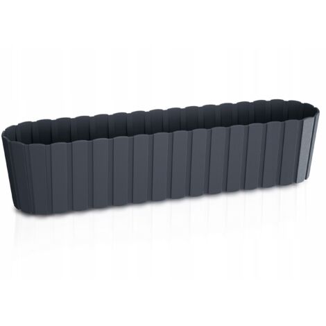 Prosperplast Jardinière de balcon 7,9L Boardee 58x14x13 cm - Anthracite (1/5)