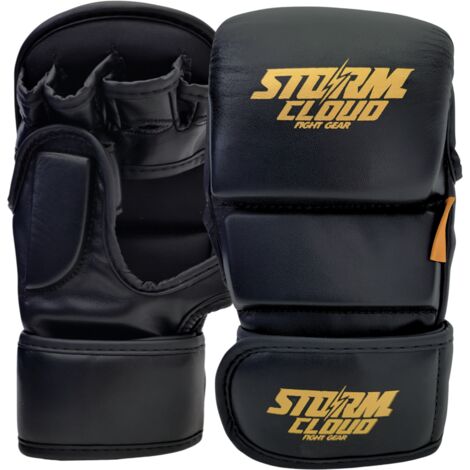 Gants de sparring StormCloud MMA 7oz Rookie Noir/Or XL