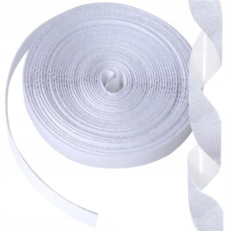TG56031-1 Bande Velcro pour moustiquaires, blanche, auto-adhésive, 560 cm