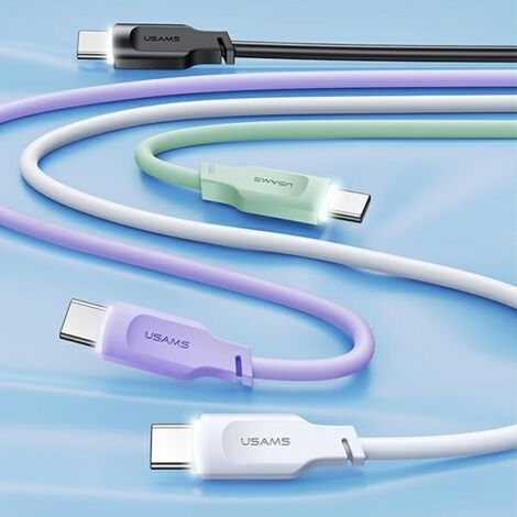 Câble USB-C USAMS 1,2 m à charge rapide violet (1/5)
