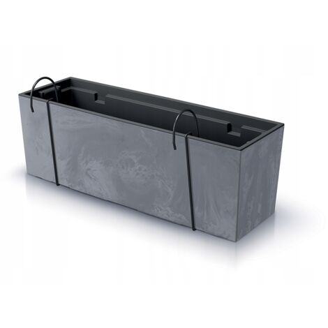 Pot de fleurs de balcon Urbi Beton Effect DUC600EW Marengo (1/5)