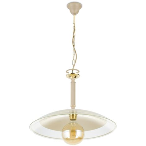 Suspension Luna en verre beige 1xE27 47 (1/5)