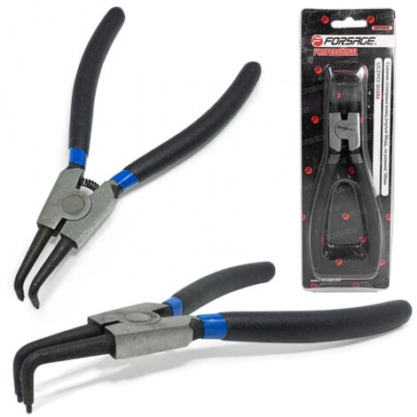 Pince pour circuit extérieur coudée à 180 mm et 90° (1/4)