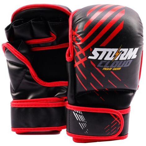 Gants de sparring MMA StormCloud Lynx Noir/Rouge 7 oz XL