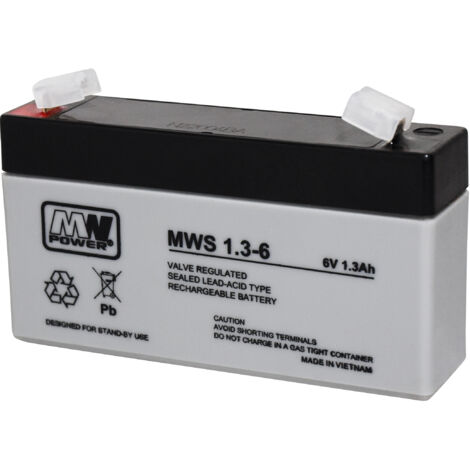 MWS 1.3-6 : batterie VRLA AGM 6V/1,3Ah