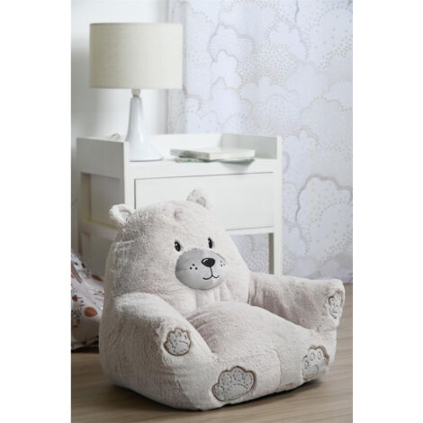 Pouf enfant ours "Jules" - 45x45cm - Beige (1/2)