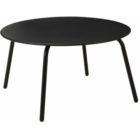Table basse en métal 70 x 40 cm, noir mat (1/3)