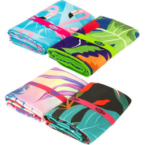 Serviette en microfibre NCR14 160x80 cm NILS CAMP Serviette en microfibre NCR14 Feuilles 160x80 cm NILS