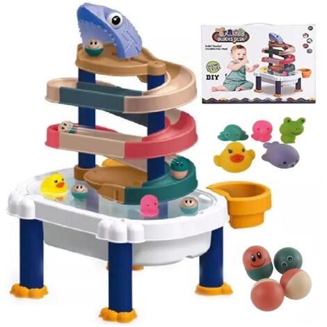 Table de sable et d'eau, toboggan aquatique, jouets en caoutchouc, requin 868-1