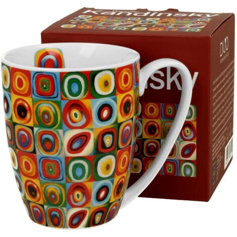 Carrés classiques de Kandinsky avec tasse