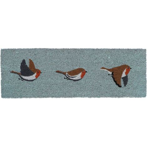 Paillasson en fibres de coco Rouge gorge 75 x 25 cm (1/2)