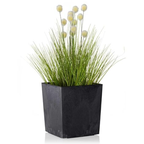 Pot de fleurs Flore en béton noir h19x19 cm (1/5)