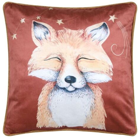 Coussin FERDINAND 40x40 cm renard roux (1/4)