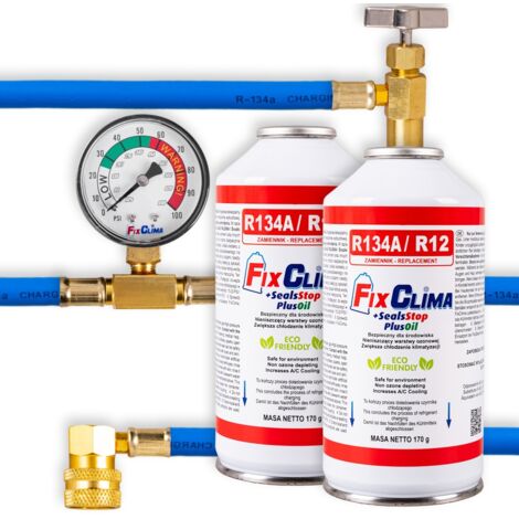 KIT CLIMATISATION AUTO GAZ R134A + PRODUIT D'ÉTANCHÉITÉ