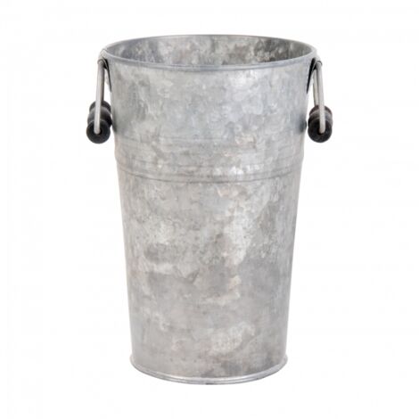 Vase de jardin - L 14 x l 15,8 x H 20,7 cm - Vieux zinc - Livraison gratuite