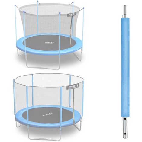 Poteau inférieur pour trampoline avec filet extérieur et intérieur 1,83 m bleu Neo-Sport (1/4)