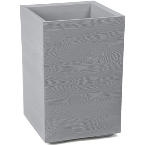 Pot de fleurs Bétonique, en carton recyclé, gris (1/5)