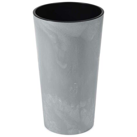 Pot de fleurs en béton gris Urbanika h57x30 cm (1/4)