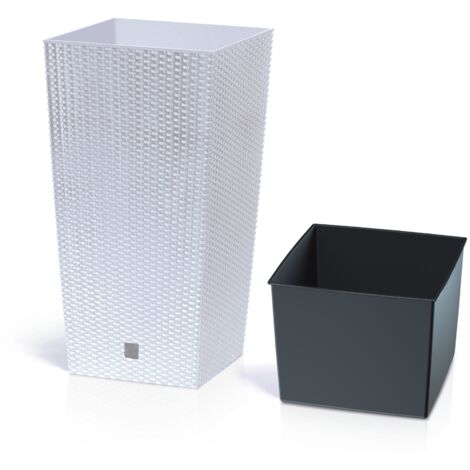 Pot de fleurs haut Rato DRTS240 45cm – Plastique résistant – Capacité 26l – Insert d'espacement inclus – Pour intérieur et extérieur – Prosperplast (1/8)
