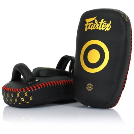 Protections Fairtex Pao KPLC6 noires et dorées, taille S (1/4)