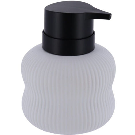 Distributeur a savon gres 300 ml arrondi - blanc - Tendance (1/2)
