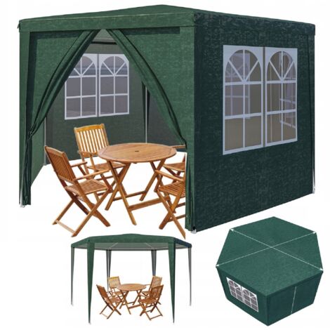 TG77597-1 Grand pavillon de jardin commercial pour terrasse, 4x4, 6 murs (1/5)