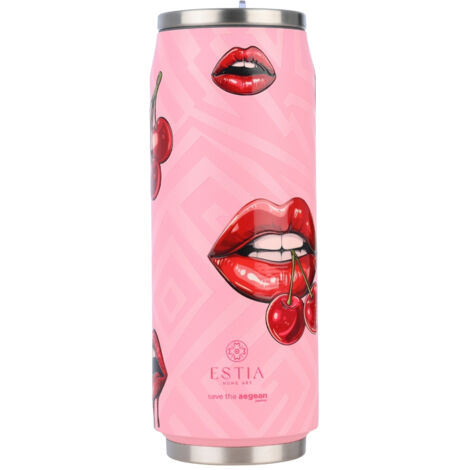 Mug isotherme Blush Pop 500 ml avec paille (1/5)