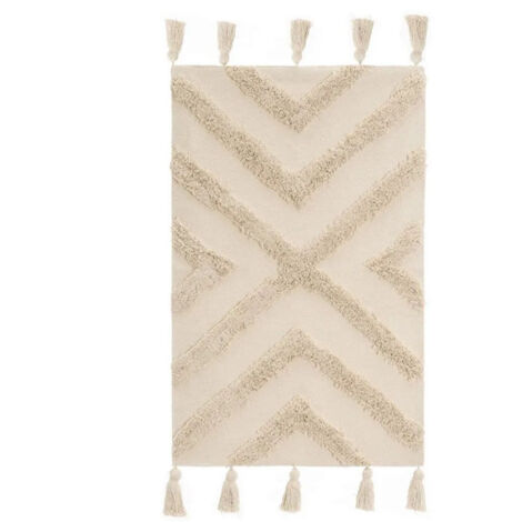 Tapis en coton à franges 80x50 cm (1/4)