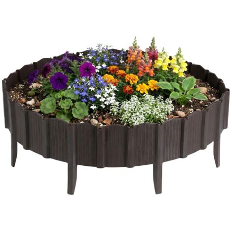 Clôture de jardin marron Garden Linea 3,9 m, lot de 5 (1/5)