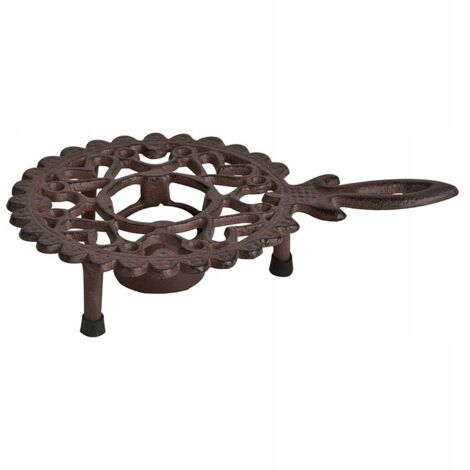 Réchaud de théière avec poignée en fonte - Marron - L 21,7 cm - Livraison gratuite